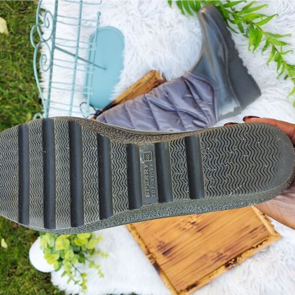 Sperry Insulated Stylish Wedge Heel Water Resistant Rubber Boots - Picture 10 of 11